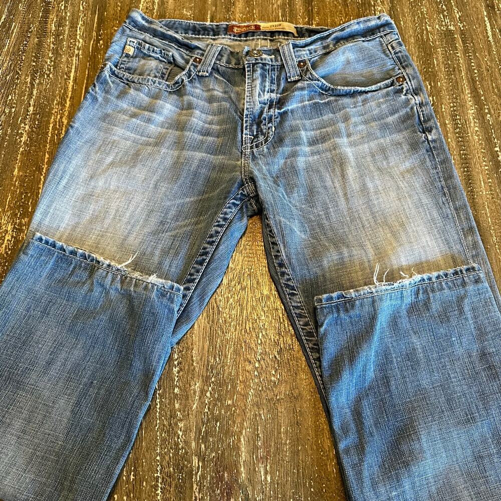 Big Star Union Slim Straight Western Denim Jeans Men’s Size 32W x 27L